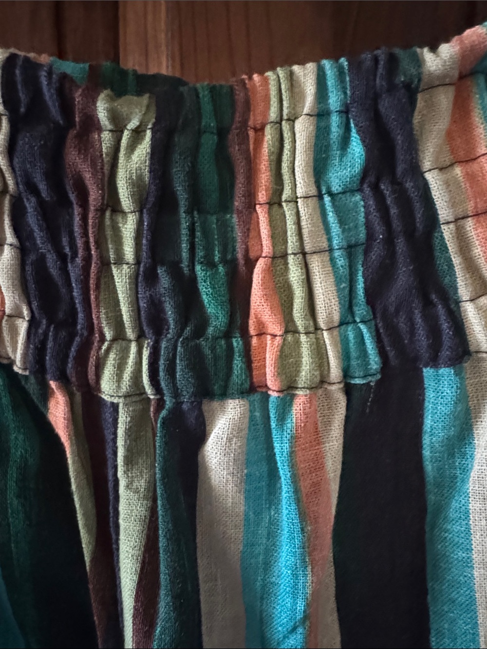 NWT ANTHROPOLOGIE MULTI STRIPE LINEN BLEND SOMERSET PANTS. SIZE S. - Picture 9 of 17
